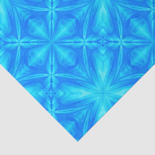 Neon Blue Turquoise Psychedelic Cloudy Abstrakt Seidenpapier (Ausschnitt)