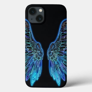 Neon Blue und Black Angel Wings Case-Mate iPhone Hülle