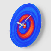 Neon Blue und Red Große Wanduhr (Winkel)