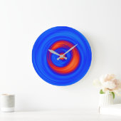 Neon Blue und Red Große Wanduhr (Zuhause)