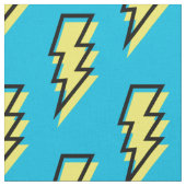 Neon Blue Yellow Lightning Bolt Pattern der 80er/9 Stoff (Nahaufnahme)