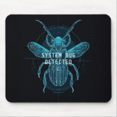 Neon Blueprint System Bug Programmer Desk Mousepad (Vorne)