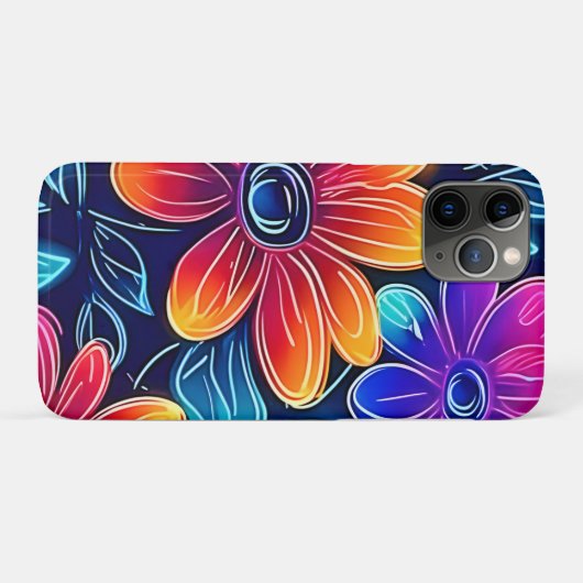 Neon Blume Bloom Bright Case-Mate iPhone Hülle (Rückseite (Horizontal))