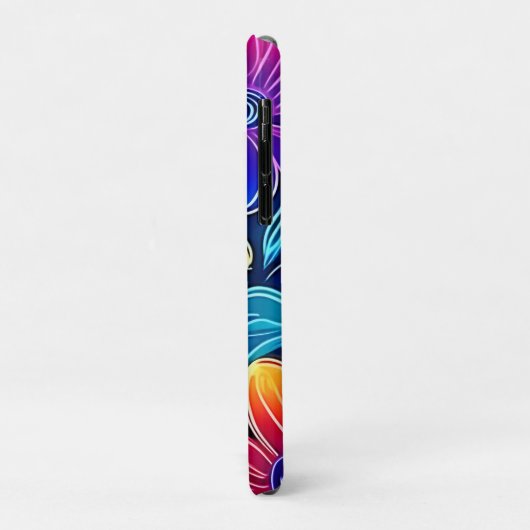 Neon Blume Bloom Bright Case-Mate iPhone Hülle (Hinten/Links)