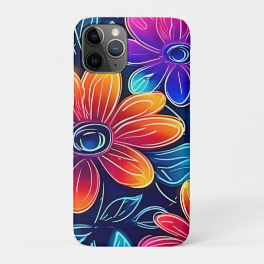 Neon Blume Bloom Bright Case-Mate iPhone Hülle (Rückseite)