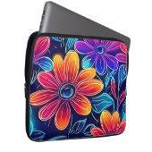 Neon Blume Bloom Bright Laptopschutzhülle (Vorne Rechts)