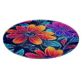 Neon Blume Bloom Bright Schneidebrett (Ecke)