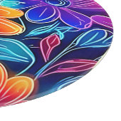 Neon Blume Bloom Bright Schneidebrett (Ecke)