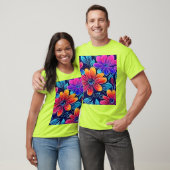 Neon Blume Bloom Bright T-Shirt (Unisex)