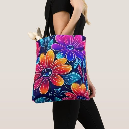 Neon Blume Bloom Bright Tasche (Von Nahem)
