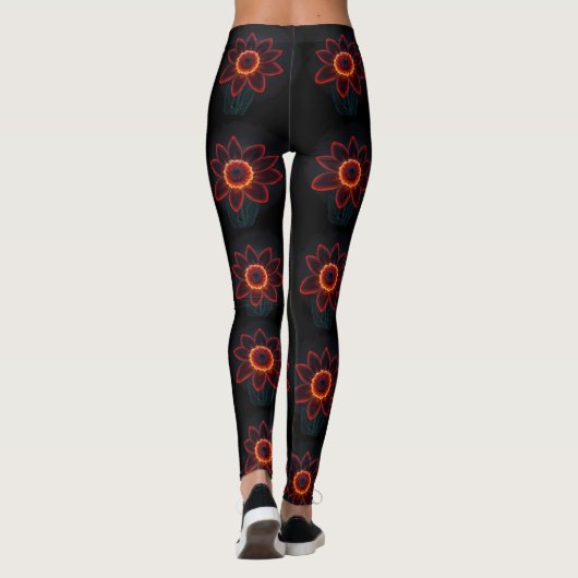 Neon Blume Blossom Leggings (Rückseite)