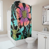 Neon Blume Duschvorhang (Beispiel)