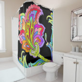 Neon Blume Duschvorhang (Beispiel)
