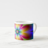 Neon Blume Espressotasse (Vorderseite Rechts)