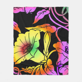 Neon Blume Fleecedecke