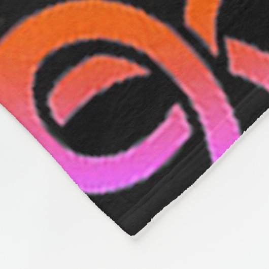 Neon Blume Fleecedecke (Ecke)