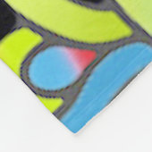 Neon Blume Fleecedecke (Ecke)