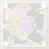 Neon Blume Glasuntersetzer (Rückseite)