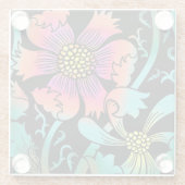 Neon Blume Glasuntersetzer (Rückseite)