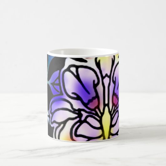 Neon Blume Kaffeetasse (Mittel)