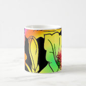 Neon Blume Kaffeetasse (Mittel)