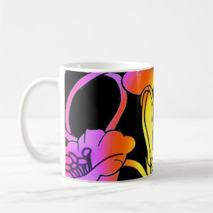 Neon Blume Kaffeetasse