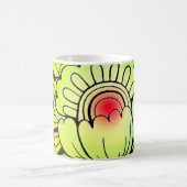 Neon Blume Kaffeetasse (Mittel)