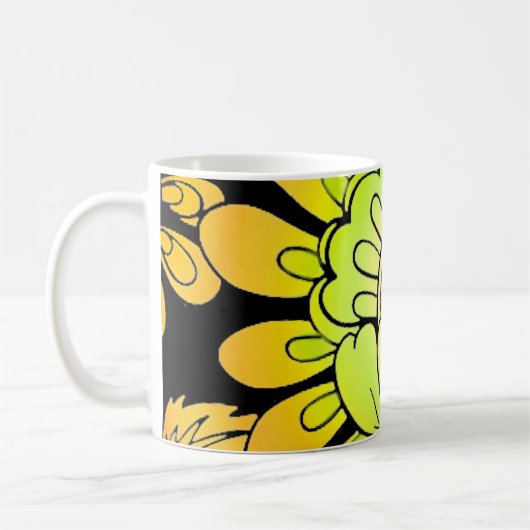 Neon Blume Kaffeetasse (Links)