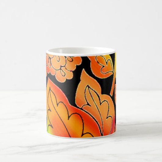 Neon Blume Kaffeetasse (Mittel)