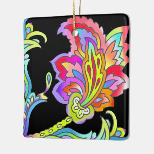 Neon Blume Keramikornament (Links)