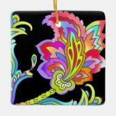Neon Blume Keramikornament (Vorderseite)