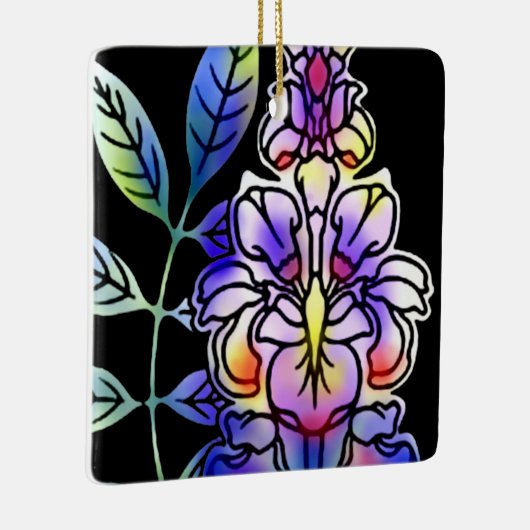 Neon Blume Keramikornament (Rechts)