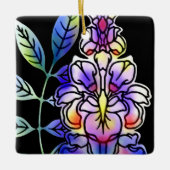 Neon Blume Keramikornament (Vorderseite)