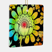 Neon Blume Keramikornament (Rechts)