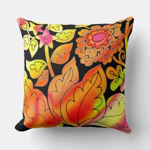 Neon Blume Kissen