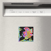 Neon Blume Magnet (In Situ (Geschirrspüler))