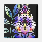 Neon Blume Magnet (Vorne)