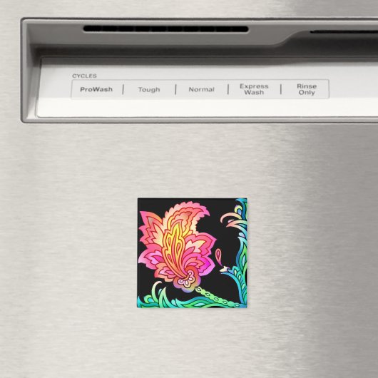 Neon Blume Magnet (In Situ (Geschirrspüler))