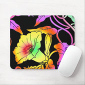 Neon Blume Mousepad (Mit Mouse)