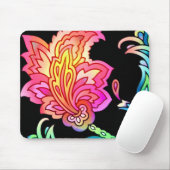 Neon Blume Mousepad (Mit Mouse)