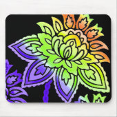 Neon Blume Mousepad (Vorne)
