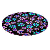 Neon Blume Patterns Artwork. Jetzt kaufen Schneidebrett (Ecke)