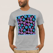 Neon Blume Patterns Artwork. Jetzt kaufen T-Shirt (Vorderseite)