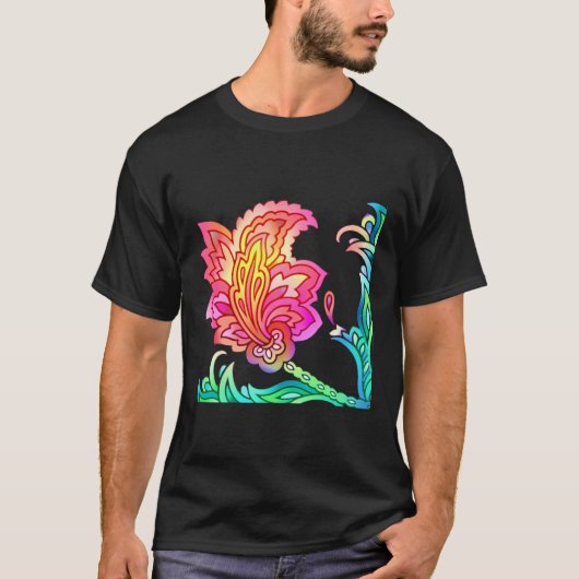 Neon Blume T-Shirt (Vorderseite)