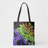 Neon Blume Tasche (Vorderseite)