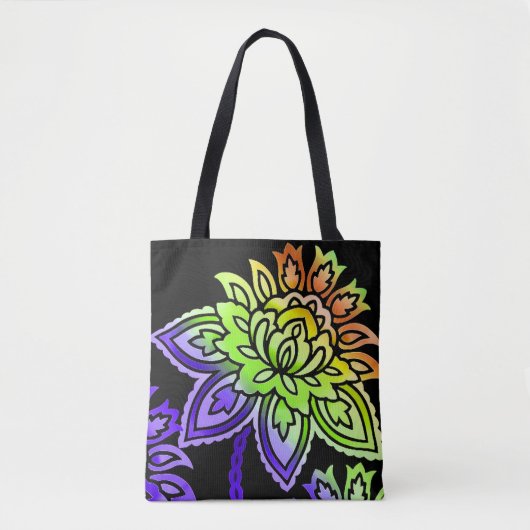 Neon Blume Tasche (Vorderseite)