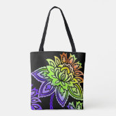 Neon Blume Tasche (Rückseite)