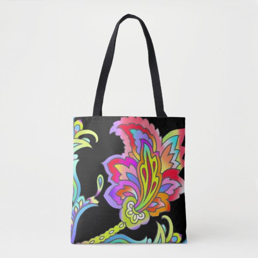 Neon Blume Tasche (Vorderseite)