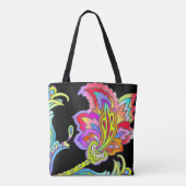 Neon Blume Tasche (Rückseite)