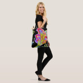 Neon Blume Tasche (Am Model)
